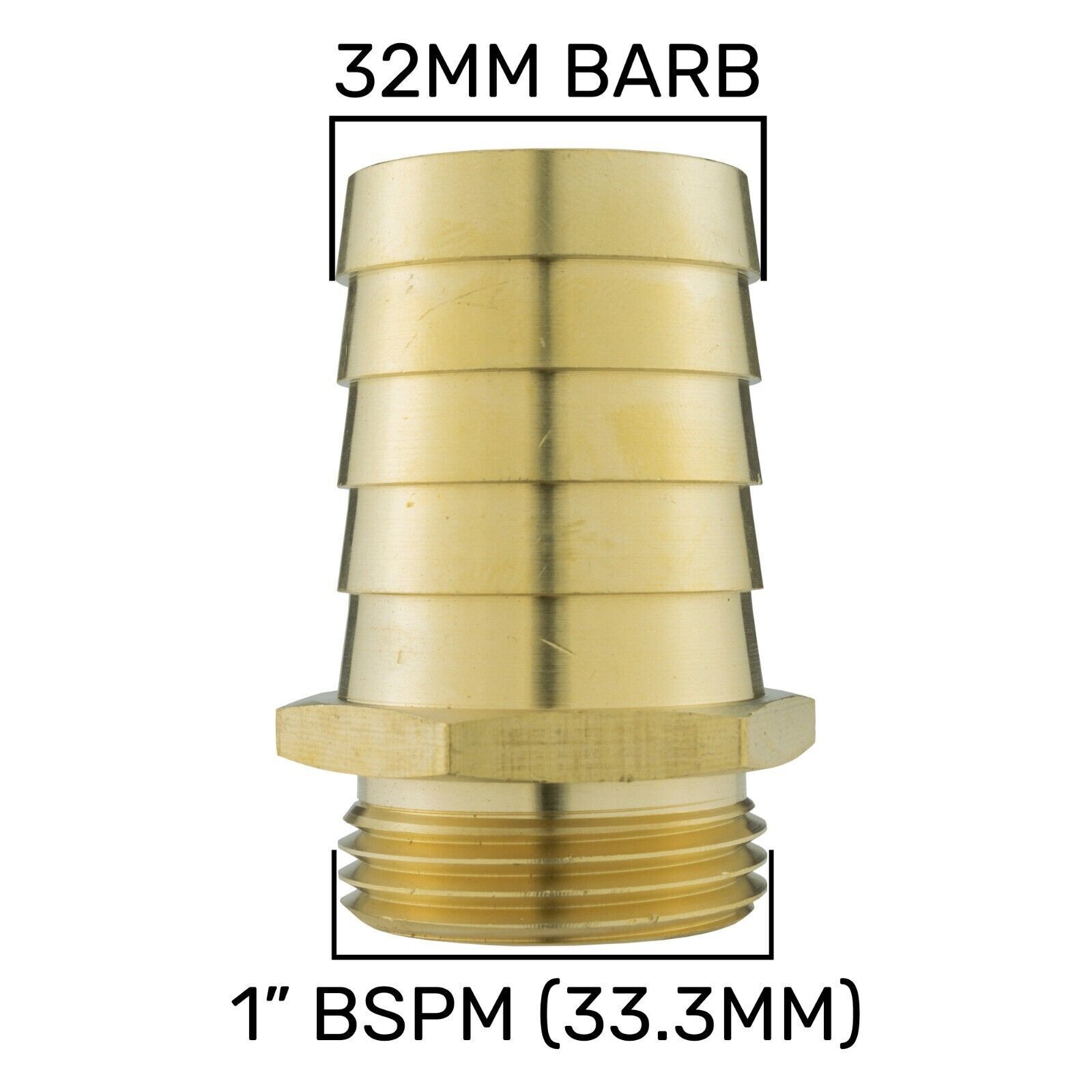 Brass Hosetails Barb-BSP Male thread joiner air gas water fuel hose tails - Image 13