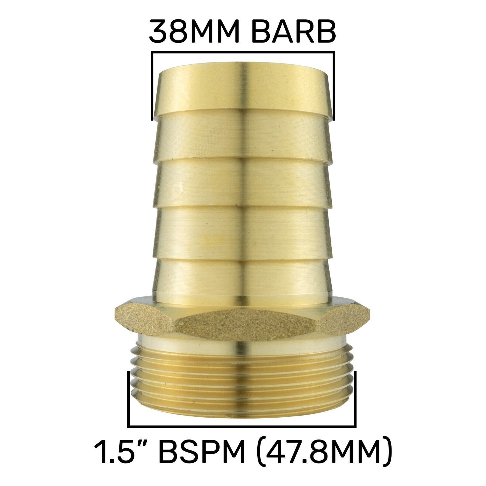 Brass Hosetails Barb-BSP Male thread joiner air gas water fuel hose tails - Image 16