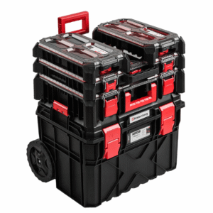 Tough Modular System Mobile Workshop Tool Storage Box Wheels Organiser
