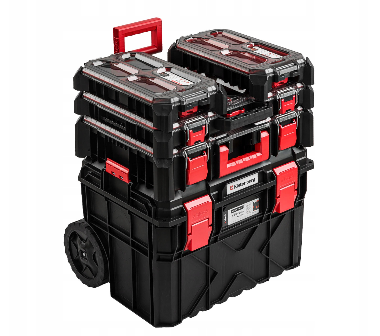 Tough Modular System Mobile Workshop Tool Storage Box Wheels Organiser