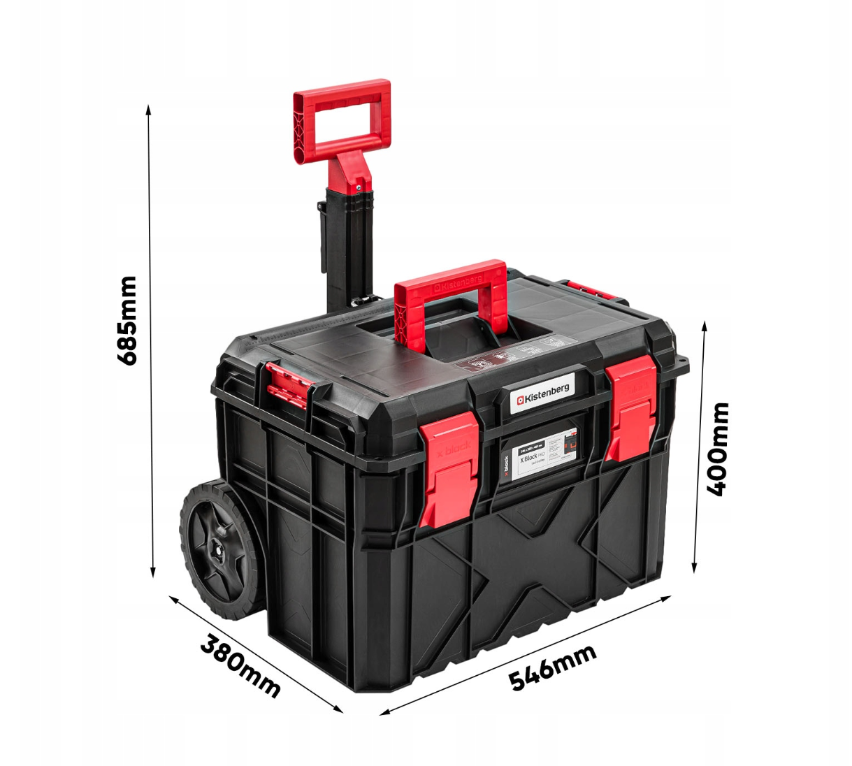 Tough Modular System Mobile Workshop Tool Storage Box Wheels Organiser - Image 4