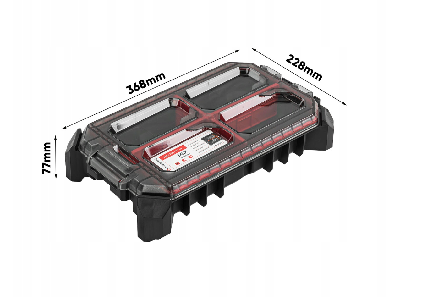 Tough Modular System Mobile Workshop Tool Storage Box Wheels Organiser - Image 6