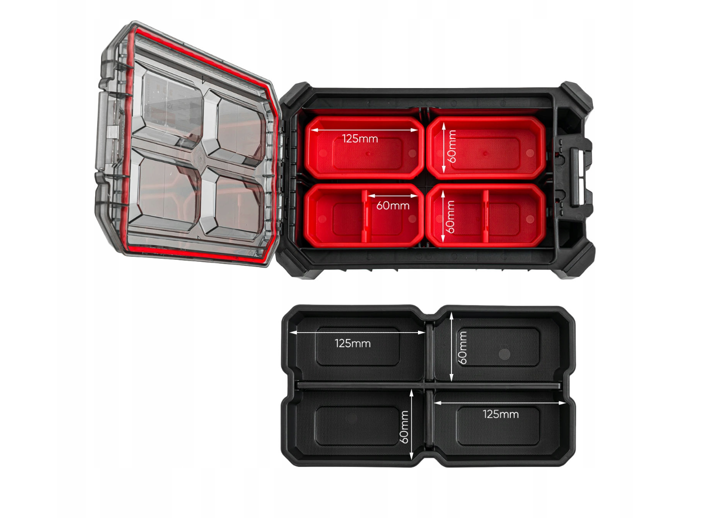 Tough Modular System Mobile Workshop Tool Storage Box Wheels Organiser - Image 15