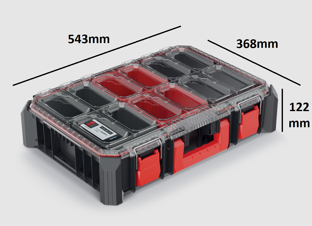 Tough Modular System Mobile Workshop Tool Storage Box Wheels Organiser - Image 16