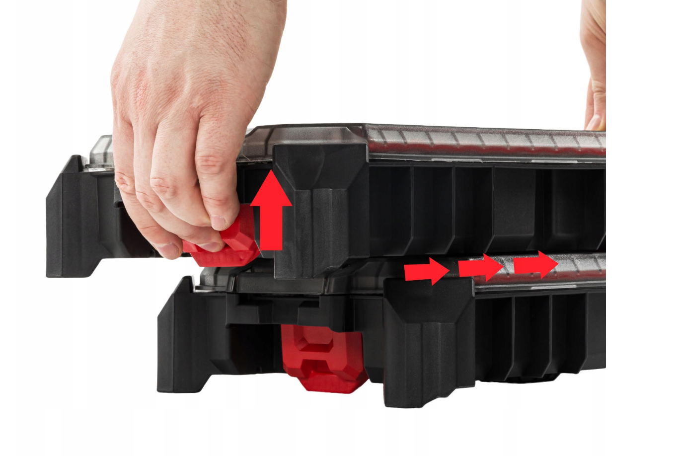 Tough Modular System Mobile Workshop Tool Storage Box Wheels Organiser - Image 17