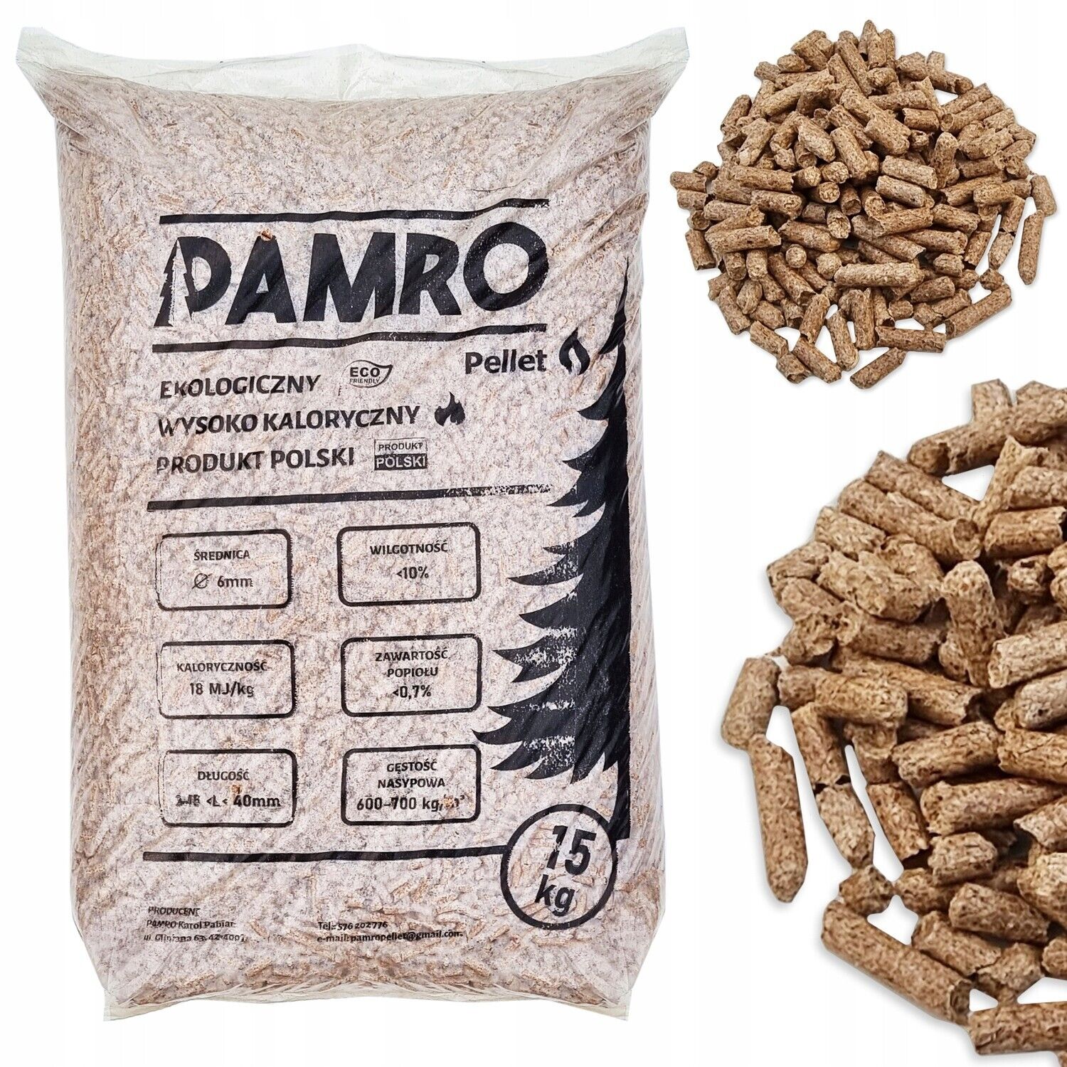B2C Wood Pellets 15kg Bag Biomass Stove Heating Hardwood and Pizza Oven Fuel 30L
