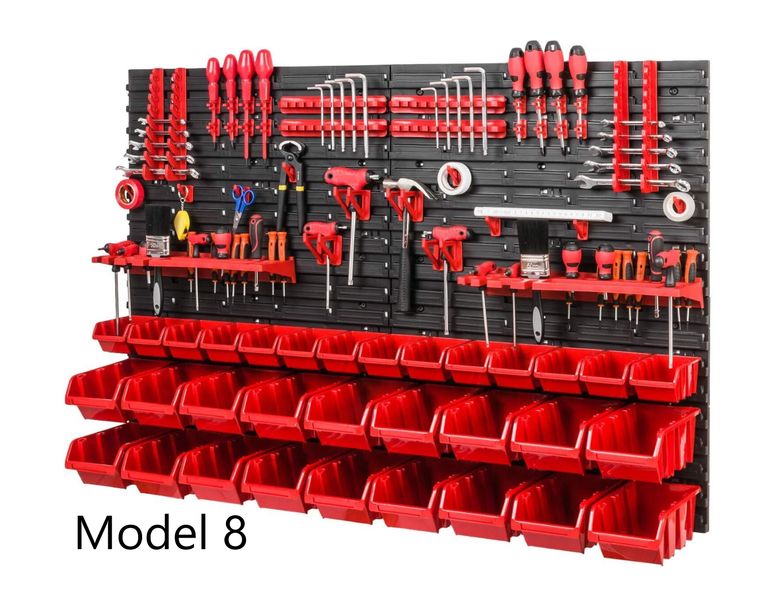 WALL MOUNTED TOOL PEG BOARD SET GARAGE STORAGE BINS WORKSHOP RACK SHED ORGANISER - Image 6