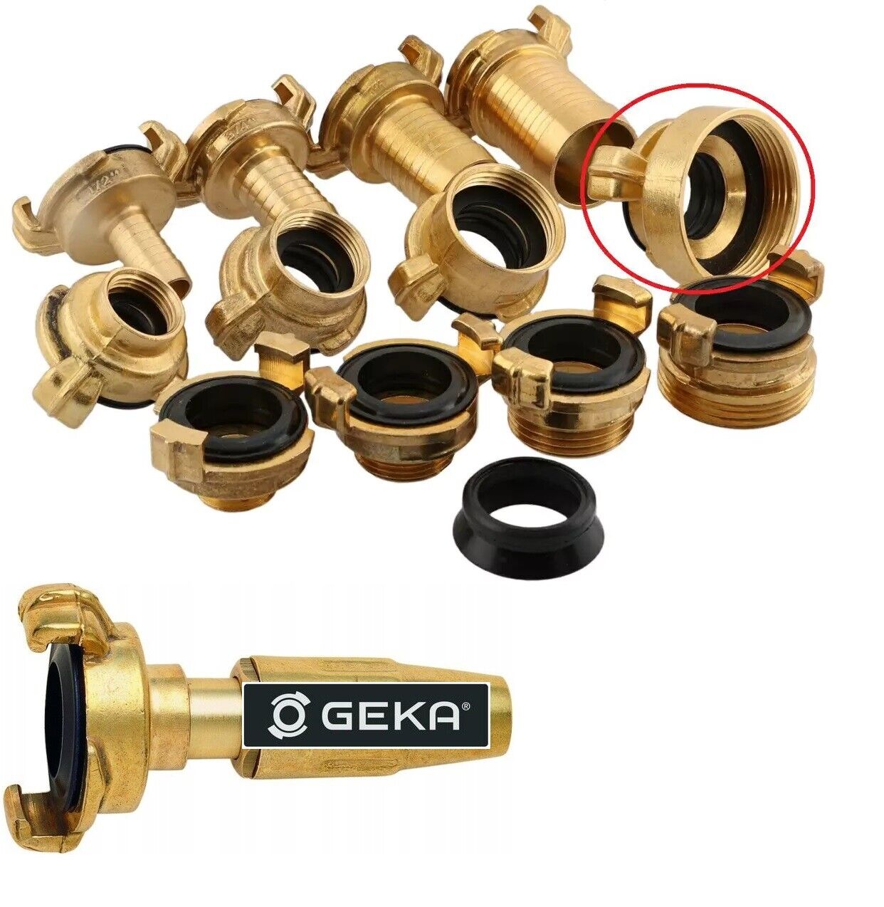 Brass GEKA Type Hose Quick Connect Adapter Claw Fitting Pipe Splitters Lance