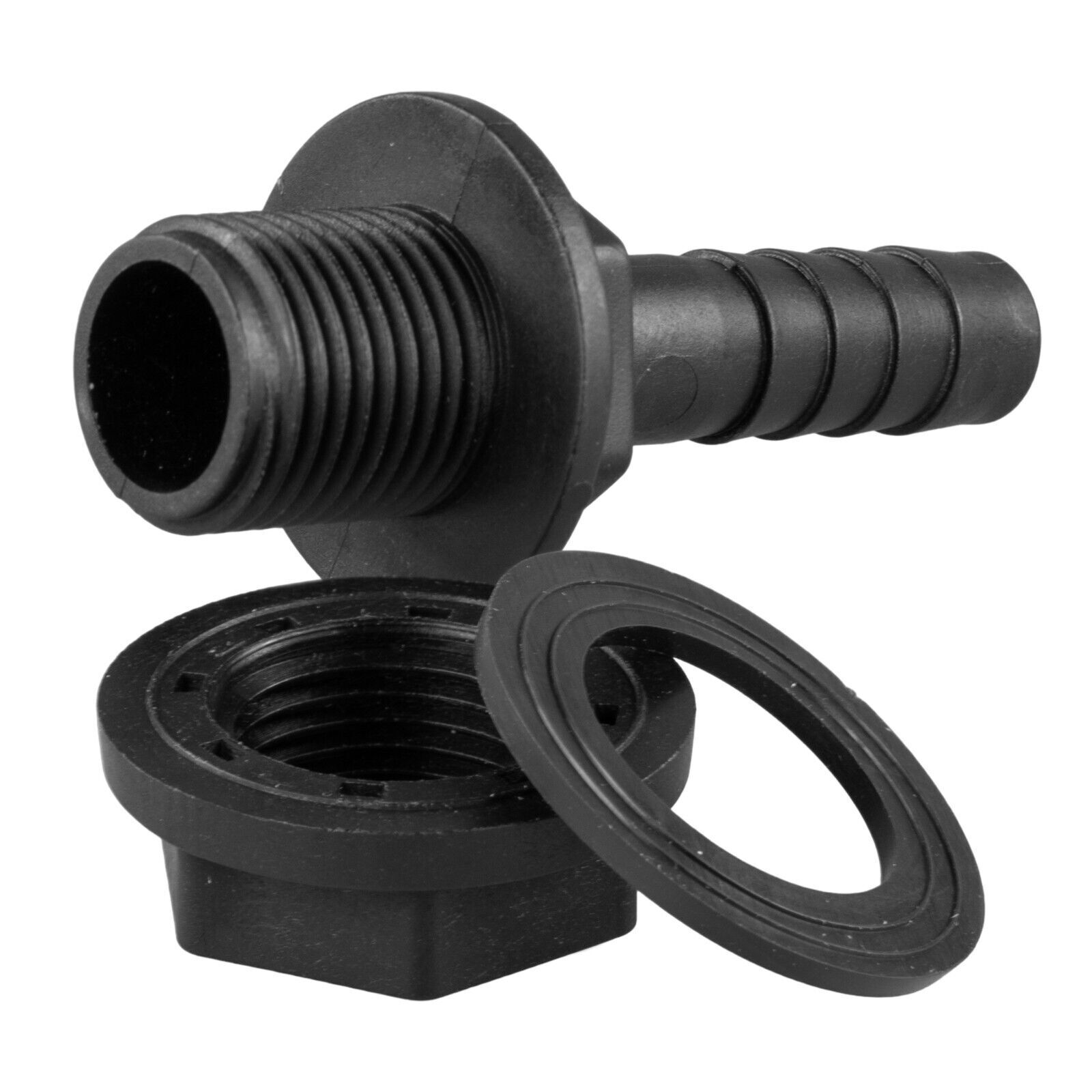 Water Butt Connector Adapter Tank Fitting 1/2" - 2" Barb Straight 90 Pipe Outlet - Image 3