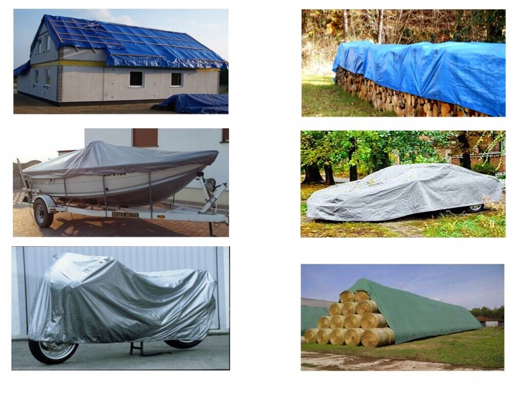 Tarpaulin Heavy Duty Waterproof Cover Tarp Ground Sheet All Sizes FREE CLIPS