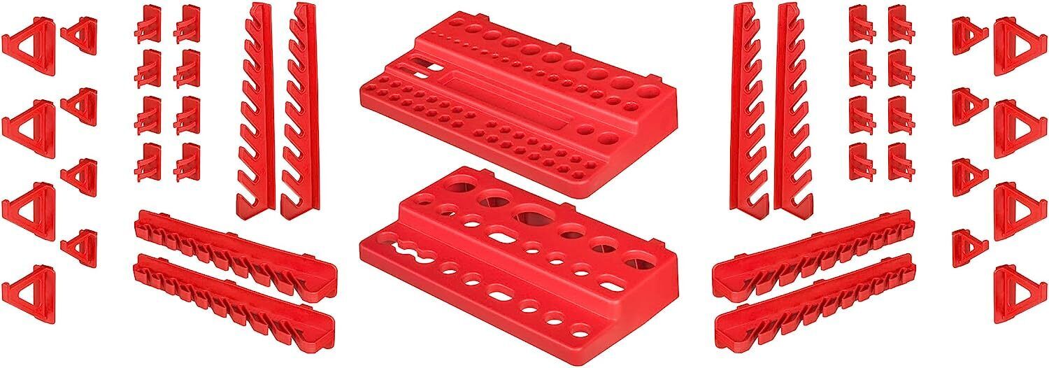 WALL MOUNTED TOOL PEG BOARD SET GARAGE STORAGE BINS WORKSHOP RACK SHED ORGANISER - Image 3