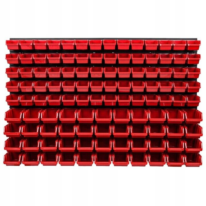 WALL MOUNTED TOOL PEG BOARD SET GARAGE STORAGE BINS WORKSHOP RACK SHED ORGANISER - Image 15