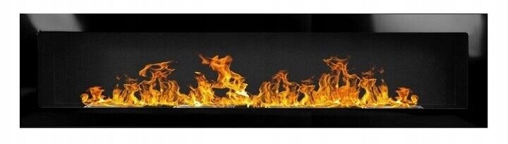 Bio Ethanol Fireplace Bioethanol Fire Wall Mounted Matt Black 160cm 1600mm - Image 12