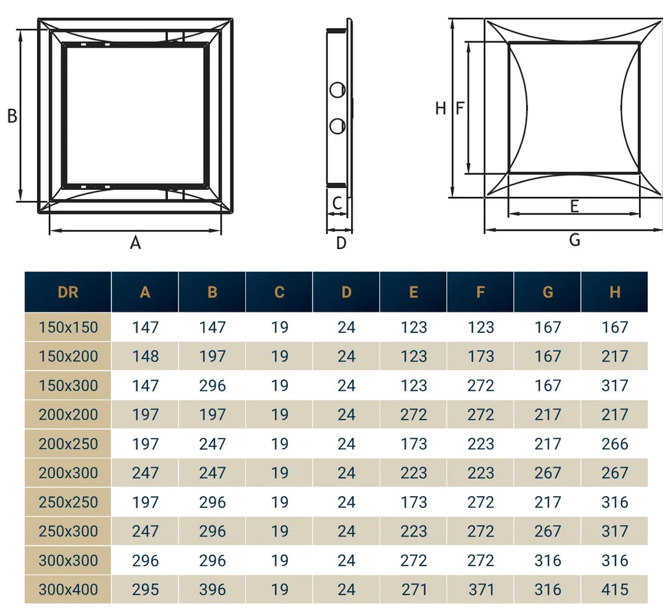 Access Panel Inspection Hatch White Sturdy Plastic Revision Door Small to Large - Image 2