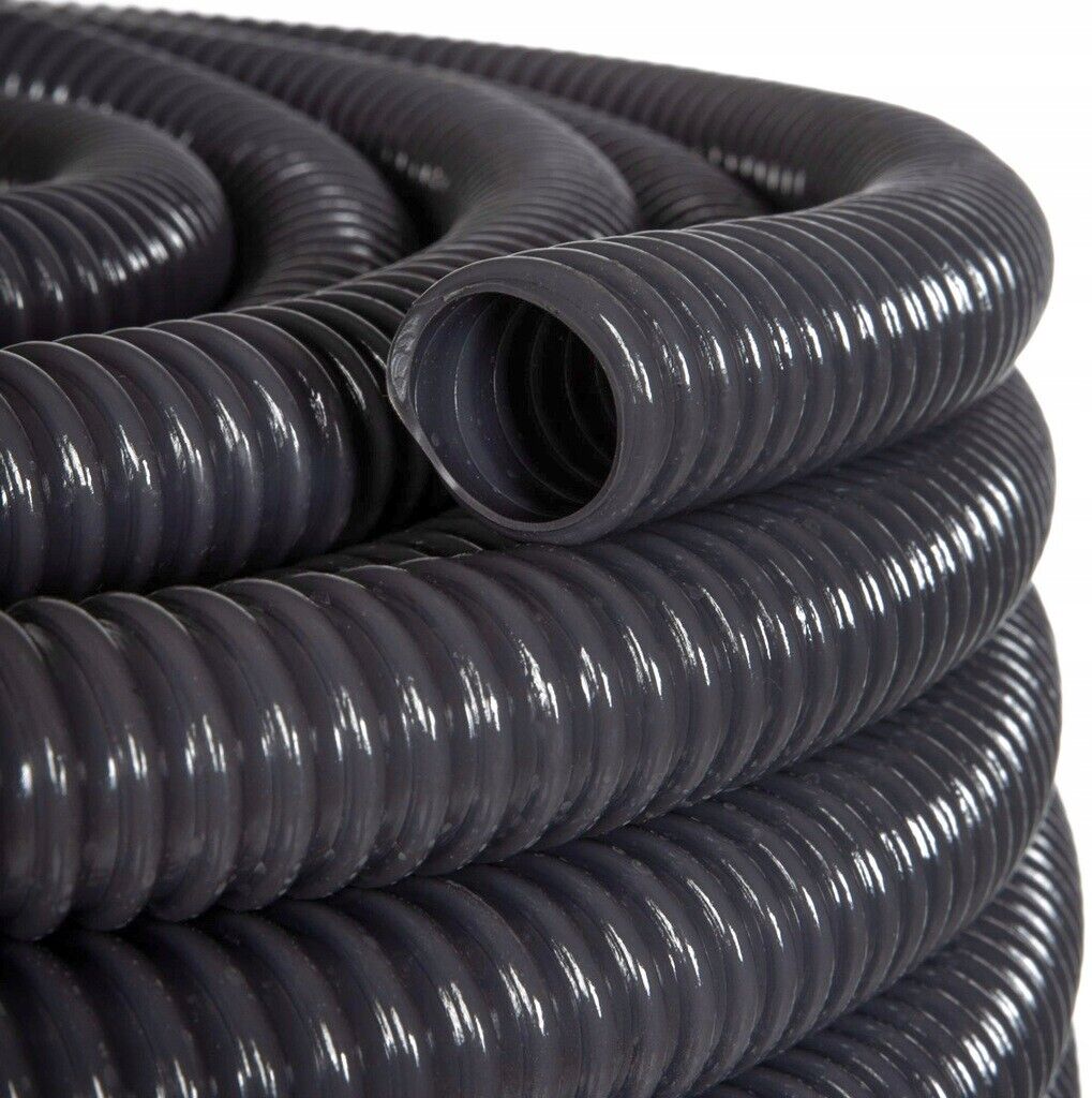 BLACK CORRUGATED FLEXIBLE POND HOSE FISH GARDEN FILTER PUMP MARINE FLEXI PIPE - Image 5