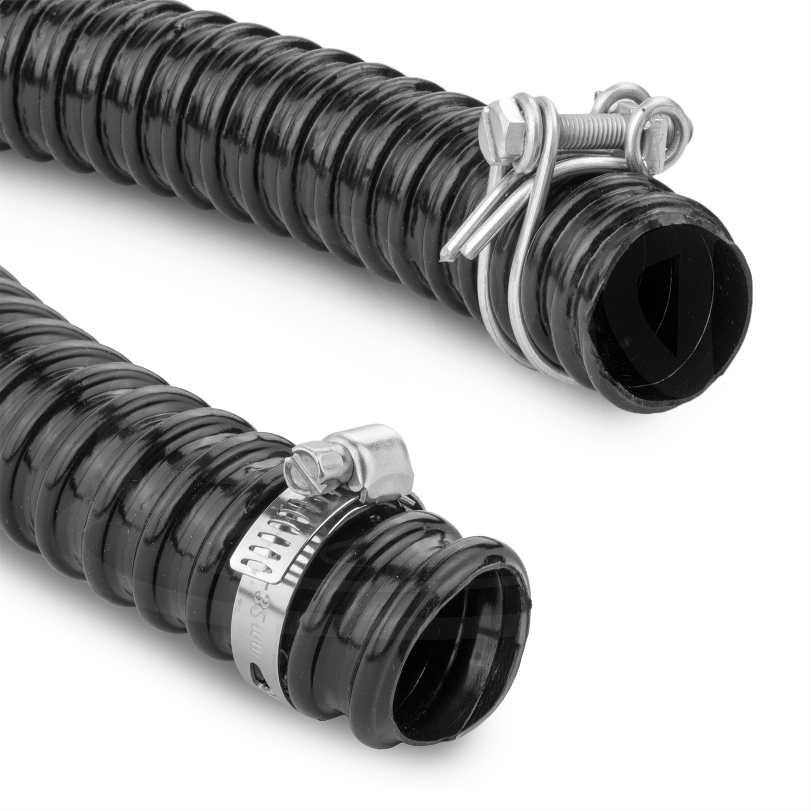 BLACK CORRUGATED FLEXIBLE POND HOSE FISH GARDEN FILTER PUMP MARINE FLEXI PIPE - Image 7