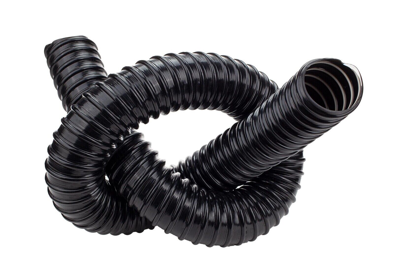 BLACK CORRUGATED FLEXIBLE POND HOSE FISH GARDEN FILTER PUMP MARINE FLEXI PIPE - Image 11