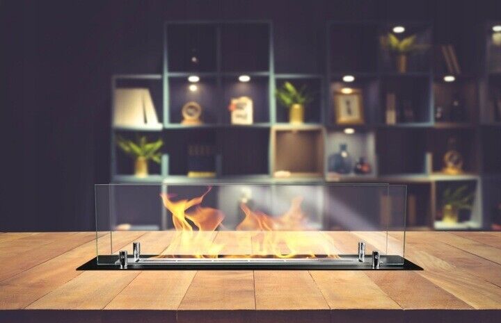 Bio ethanol Fireplace Burner Furniture Insert Container 650mm - Image 3