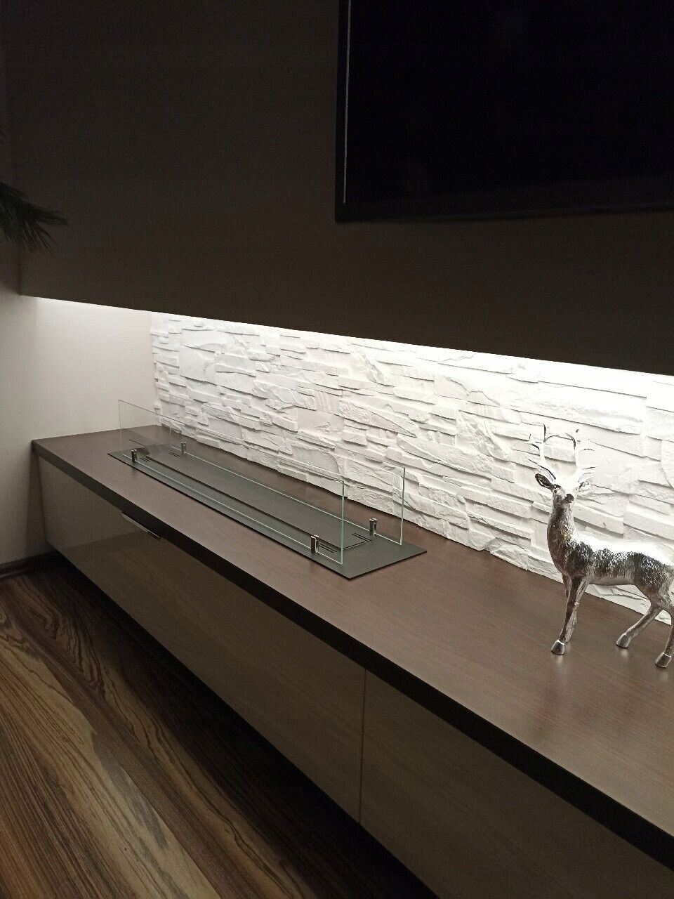 Bio ethanol Fireplace Burner Furniture Insert Container 650mm - Image 6