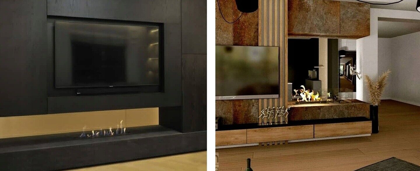 Bio ethanol Fireplace Burner Furniture Insert Container 650mm - Image 15