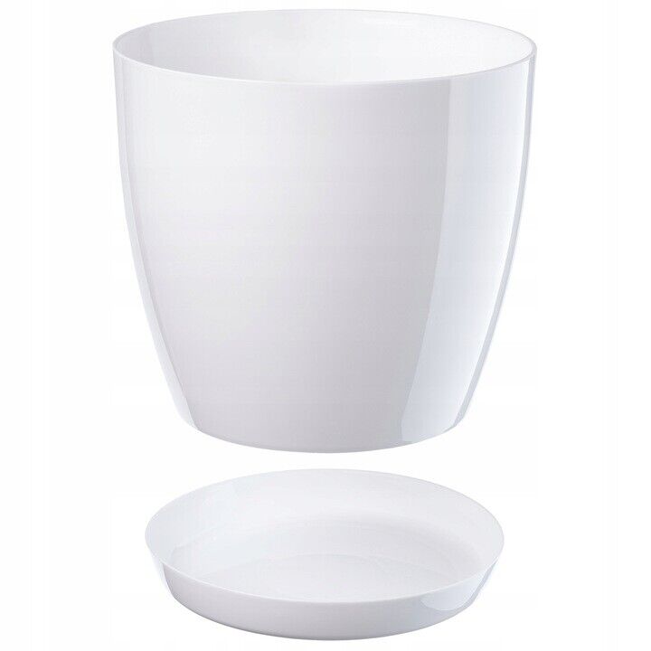 Plant Flower Pot Plastic 20 Colours 9 sizes Gloss Pots Planter Saucer Tray Deco - Image 9