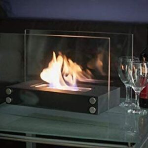 Bio Ethanol Fireplace Indoor Outdoor Camping Glass Top Burner Fire Scala2