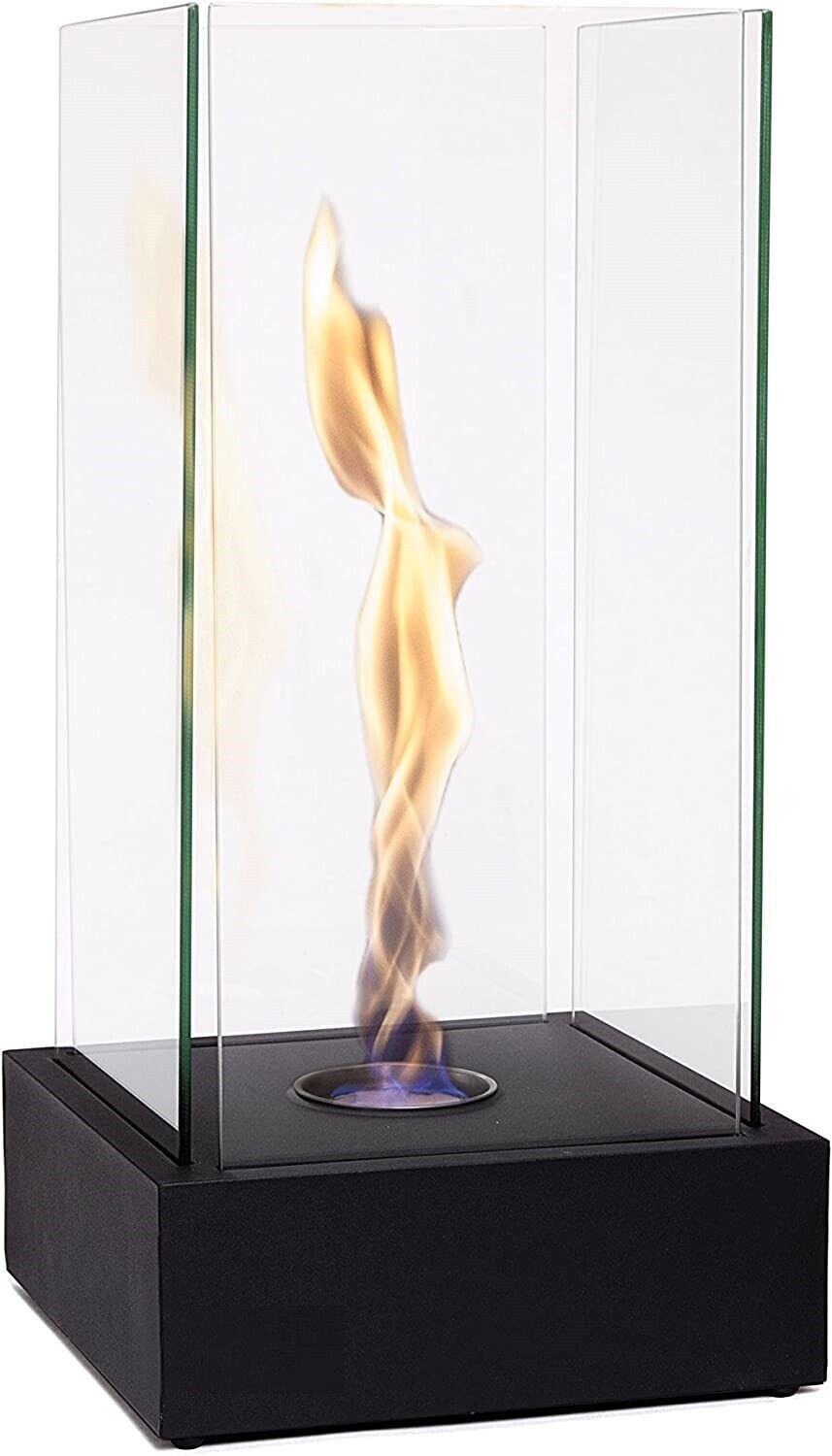 Bio Ethanol Burner Tornado Black Fireplace Glass Burner Fire Bioethanol Large - Image 2