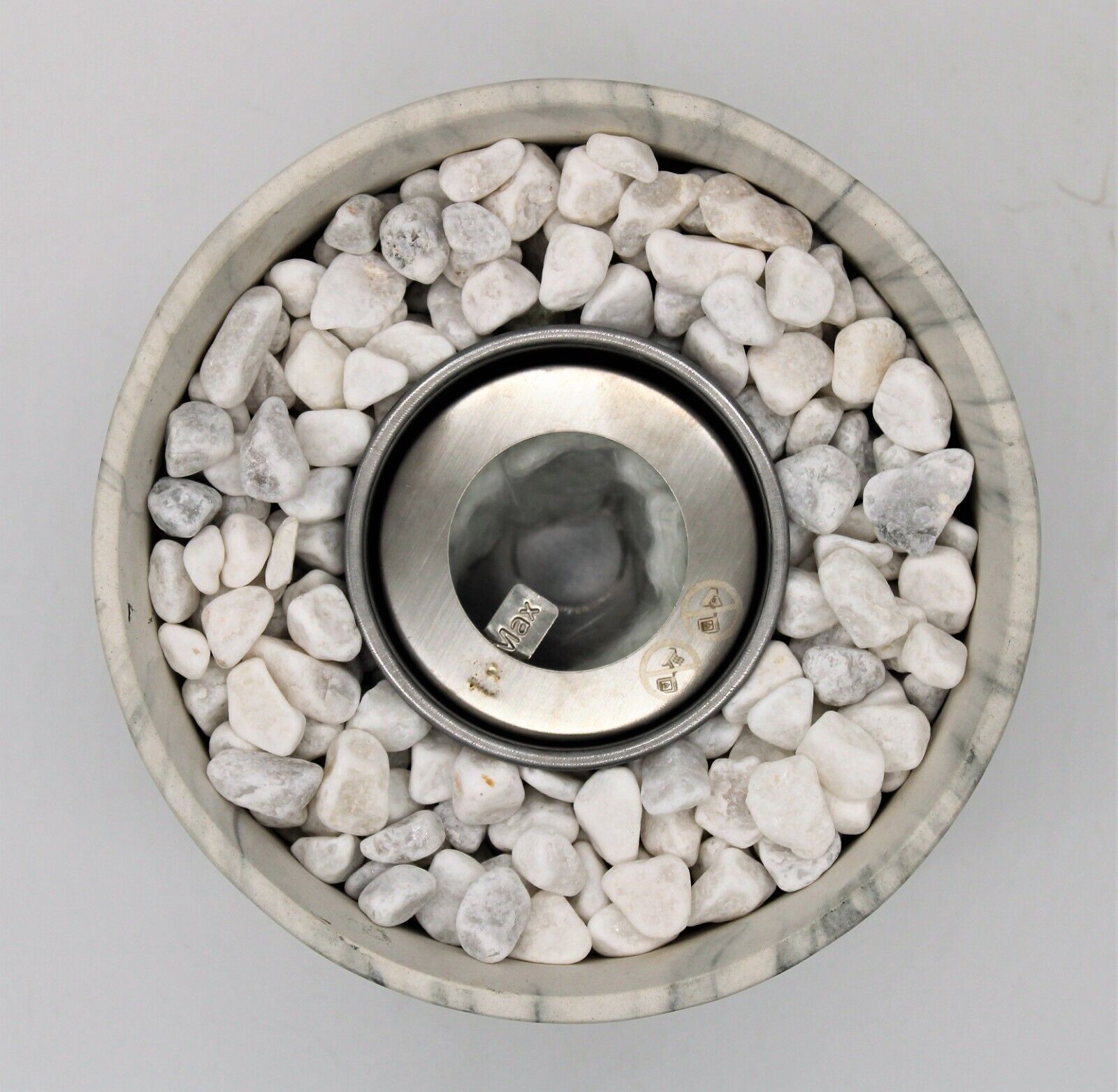 Bio Ethanol Fireplace Tabletop Burner Marble Effect Fire Pit Bowl Pot Round - Image 4