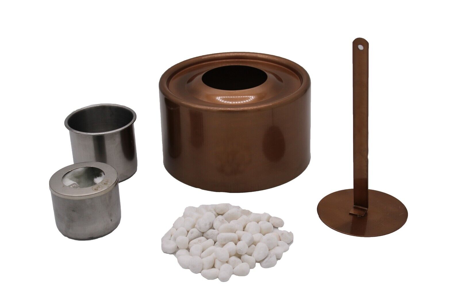 Bioethanol Tabletop Fireplace Bio Ethanol Table Top Fire Round Burner Bronze - Image 8