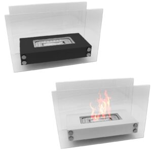 Bio Ethanol Fireplace Bioethanol Free Standing Fire Table Top Burner Glass Sala2