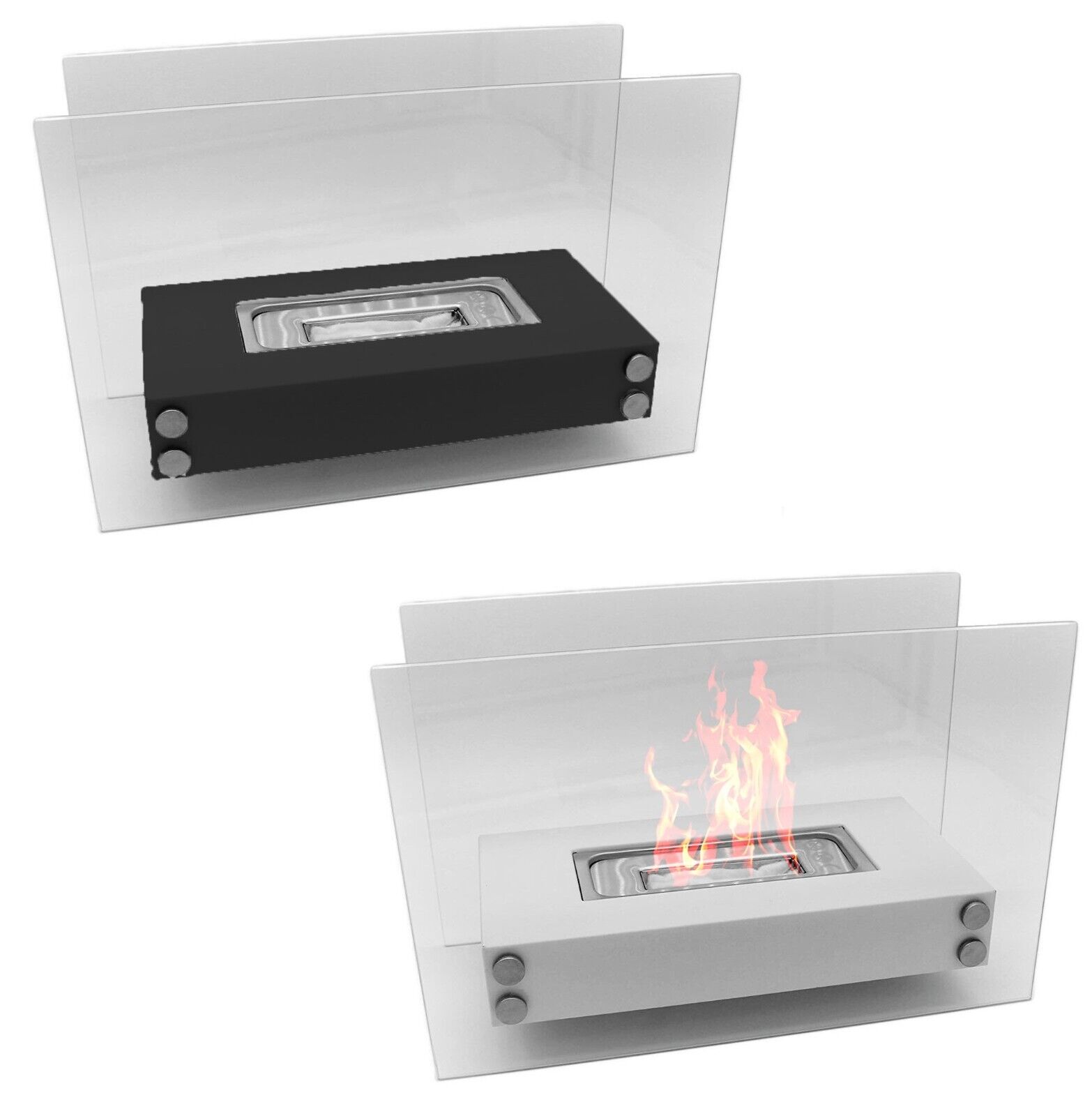 Bio Ethanol Fireplace Bioethanol Free Standing Fire Table Top Burner Glass Sala2