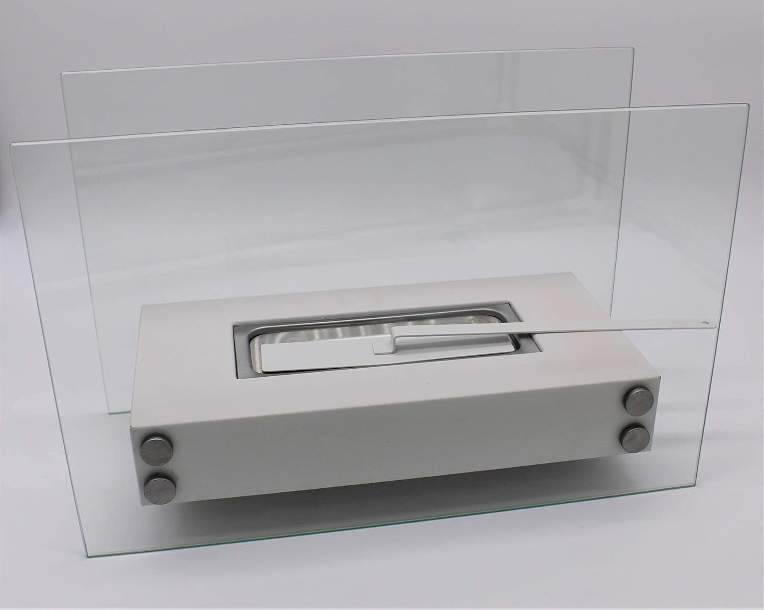 Bio Ethanol Fireplace Bioethanol Free Standing Fire Table Top Burner Glass Sala2 - Image 12