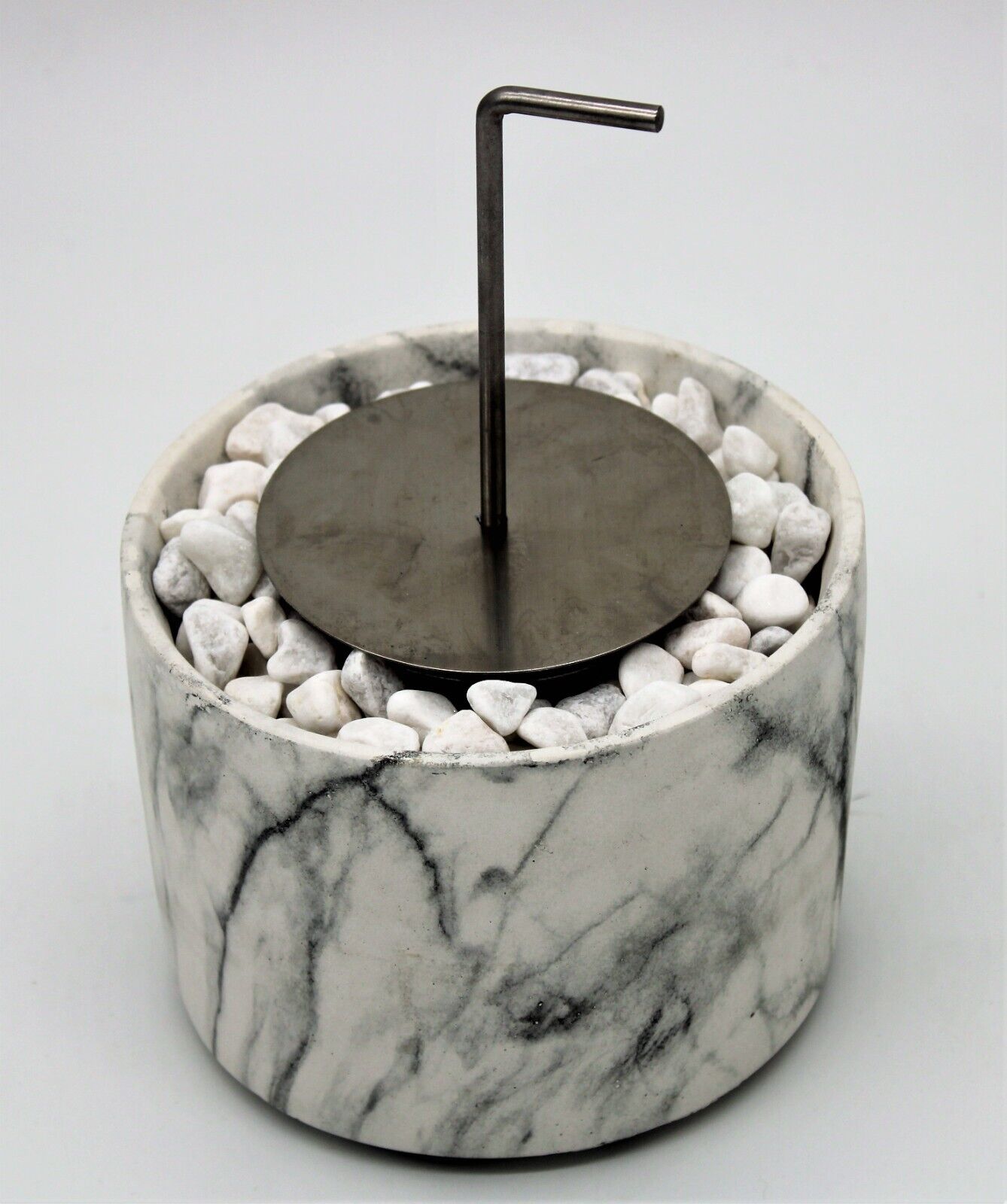 Bio Ethanol Fireplace Marble Effect Tabletop Burner Fire Pit Bowl Pot Round SET - Image 11