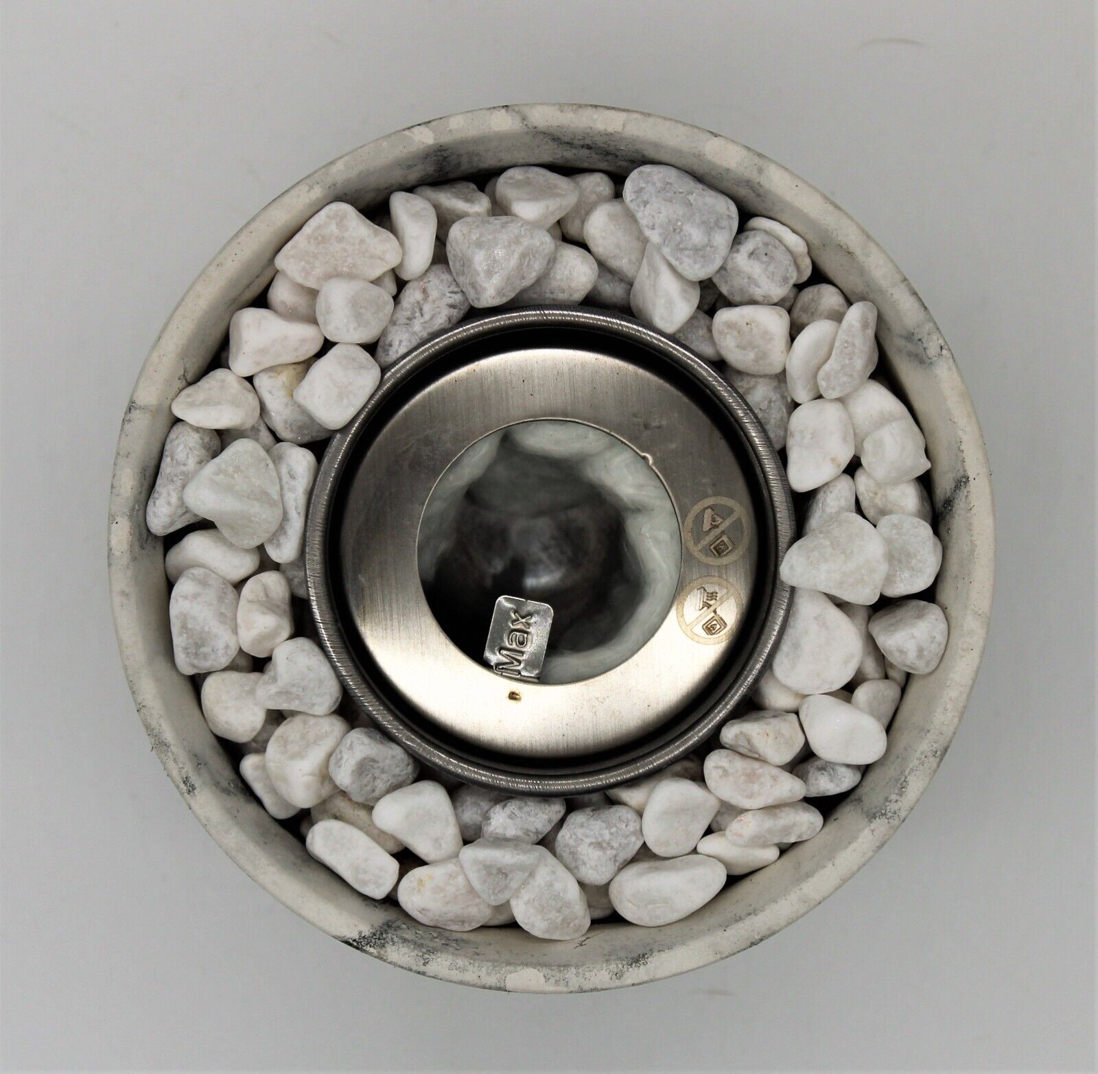 Bio Ethanol Fireplace Marble Effect Tabletop Burner Fire Pit Bowl Pot Round SET - Image 13