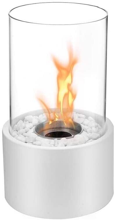 Bioethanol Tabletop Fireplace Bio Ethanol Table Top Fire Round Burner White - Image 7