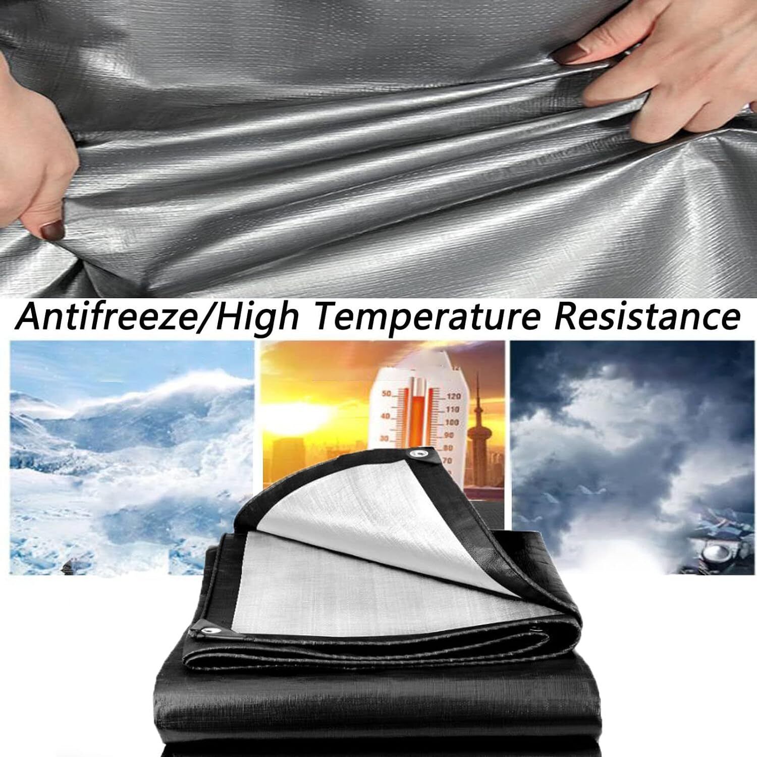 Tarpaulin Extra Heavy Duty Waterproof Cover Tarp Ground Sheet Mesh 250GSM FREE - Image 6