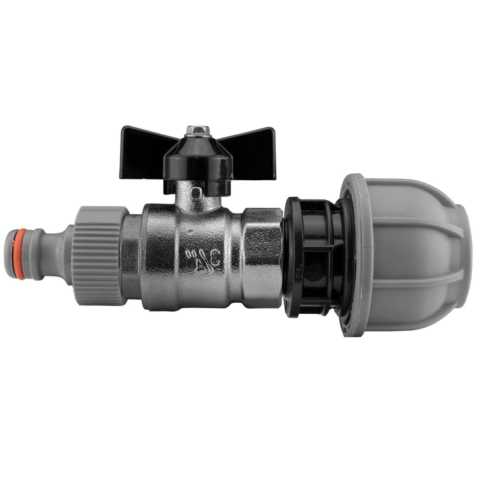 MDPE 20 25 32 Butterfly Valve Hose Water Supply Pipe Outlet Valve Straight Tee - Image 3