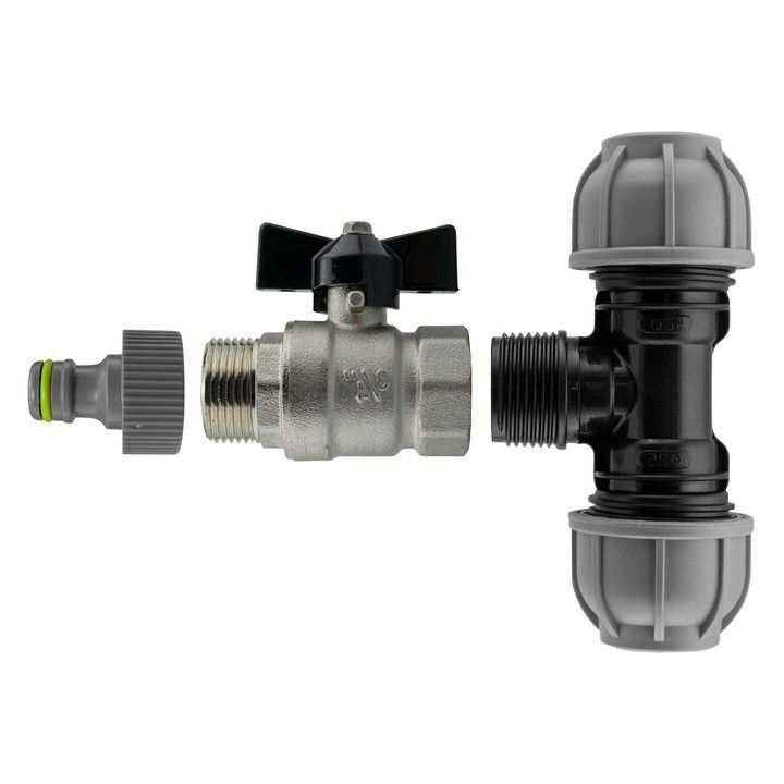 MDPE 20 25 32 Butterfly Valve Hose Water Supply Pipe Outlet Valve Straight Tee - Image 14