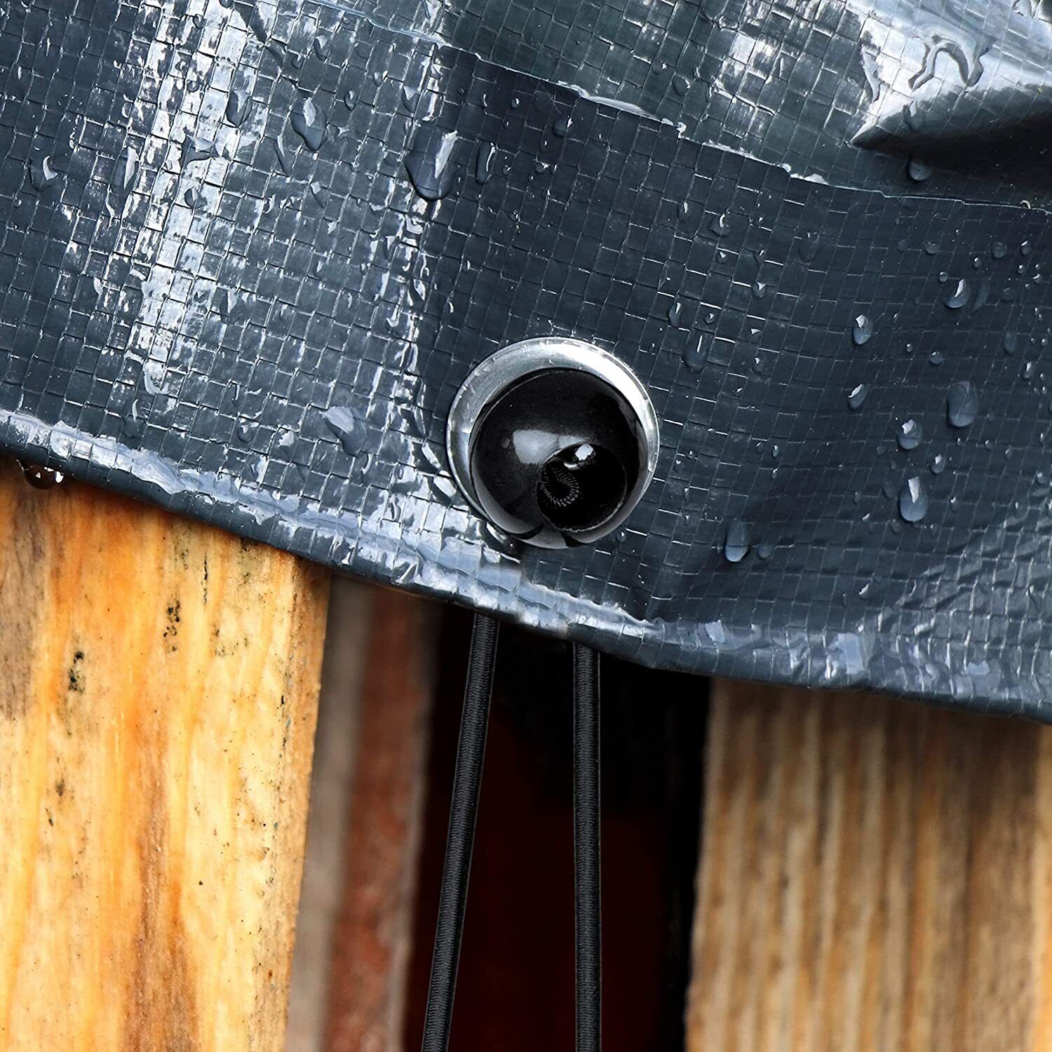 Bungee Ball Elastic Cord Black Loop Shock Cords Easy Fix Ties Tarp Tent Canopy - Image 6