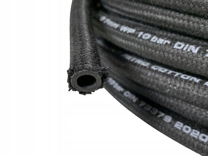 BRAIDED RUBBER FUEL HOSE PIPE TUBE VACUUM PETROL UNLEADED DIESEL OIL BREATHER - Image 2