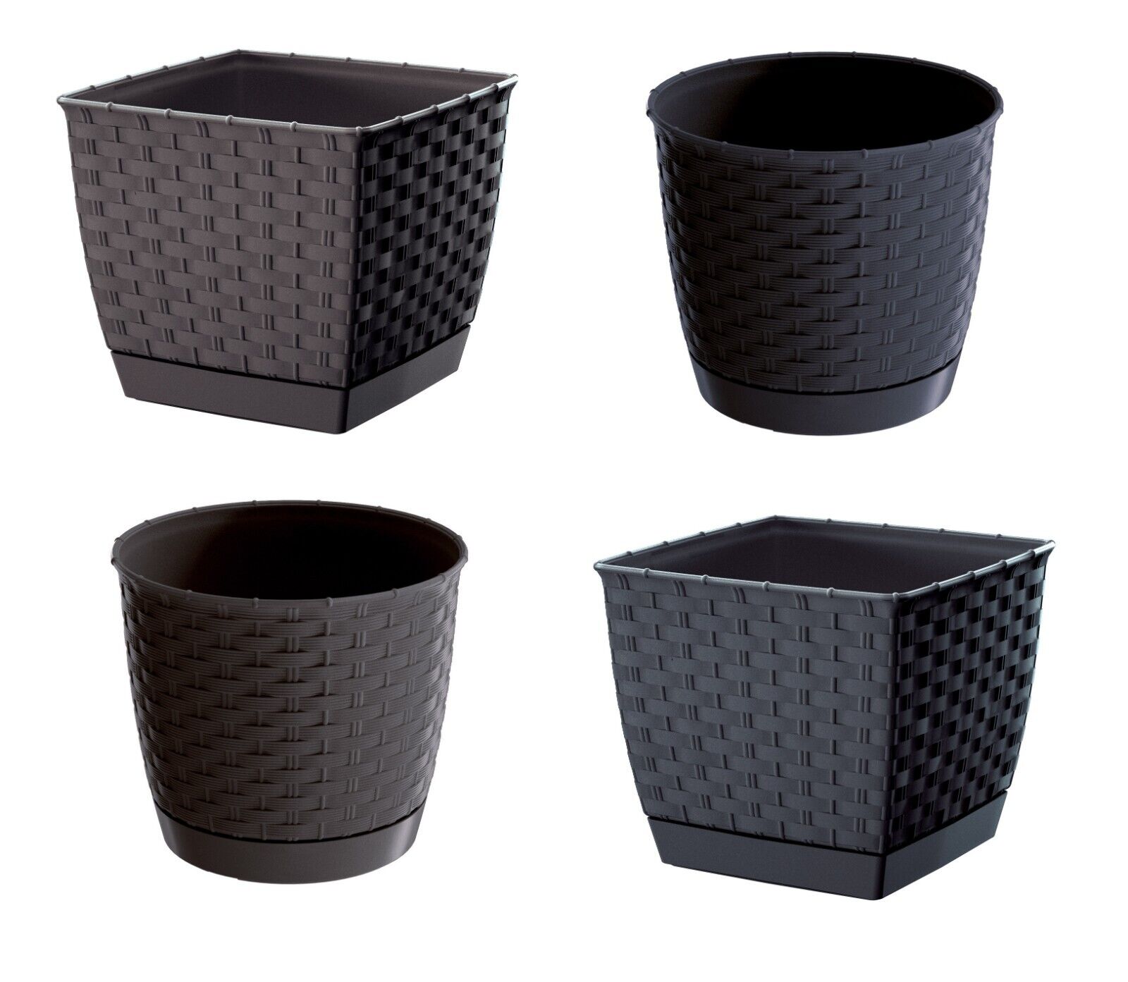 Plant Pot Flowerpot Wave Plastic Crystal Modern Decorative Small Medium Large