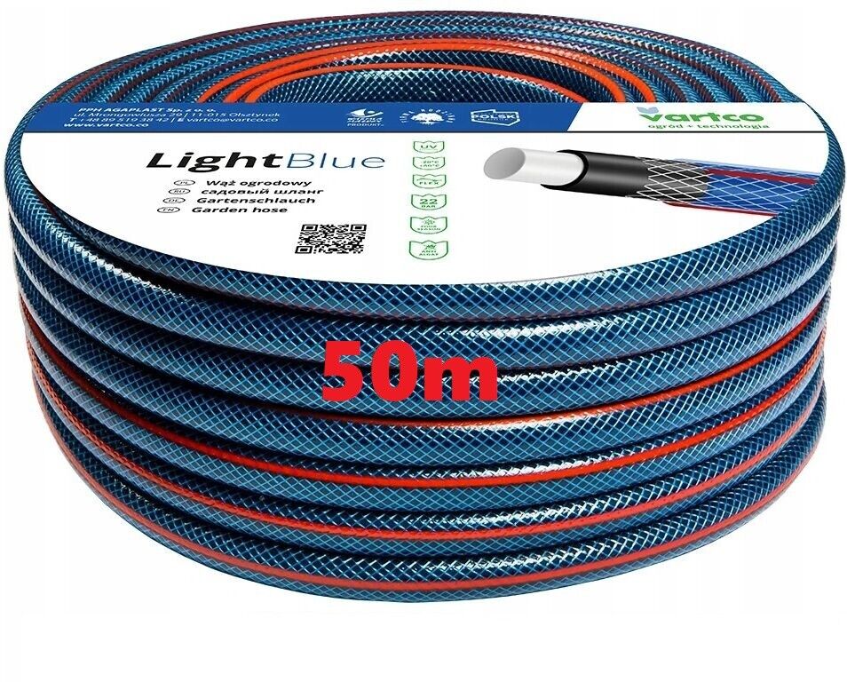 50M LightDuty Garden Hose Pipe Reinforced Braided PVC Watering Hosepipe 1/2 3/4 - Image 4