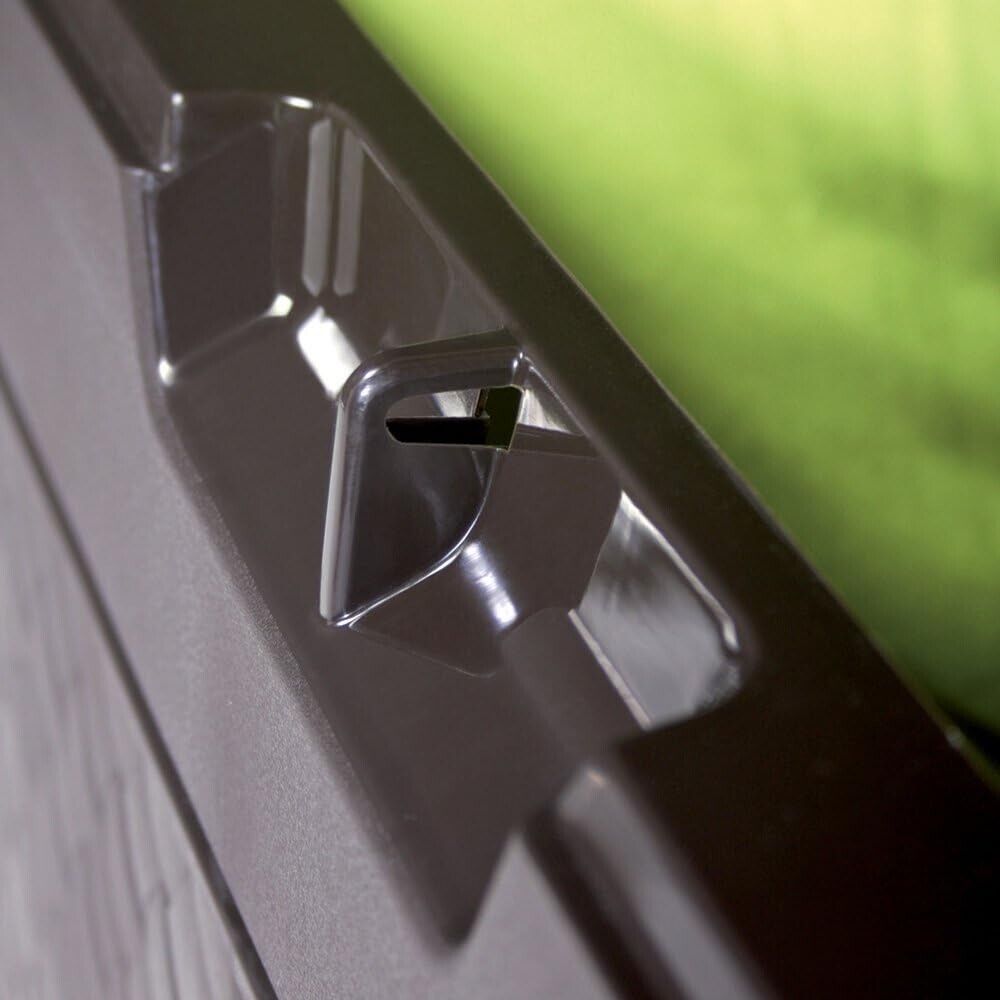 310L Garden Storage Box Bench Large Outdoor Box Plastic Organiser with wheels - Image 6