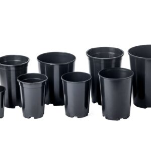 Deep Rose Pots 1.7,4,7 Litre Quality Plastic Plant Pot Tall Black Strong Flower