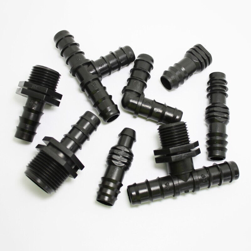 13mm ID 16mm OD Garden Micro Irrigation Watering System Connectors - Multi Item