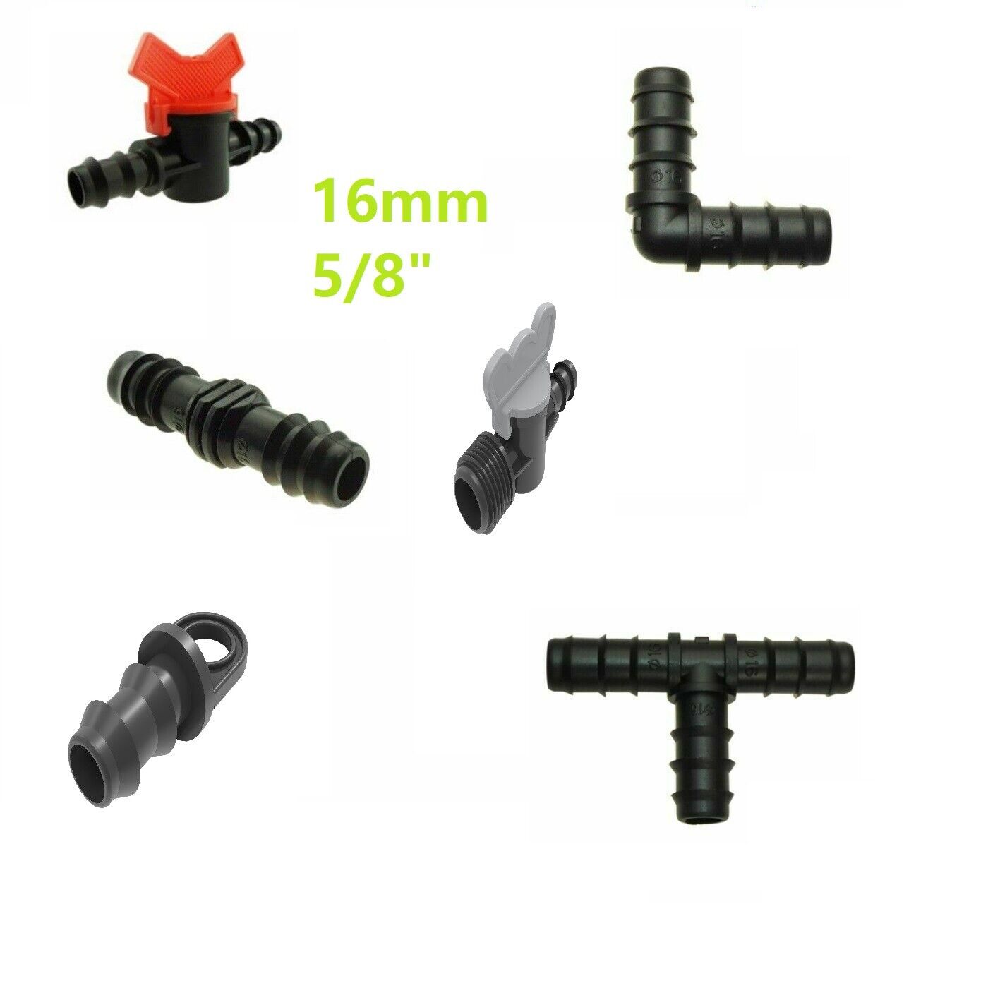13mm ID 16mm OD Garden Micro Irrigation Watering System Connectors - Multi Item - Image 2