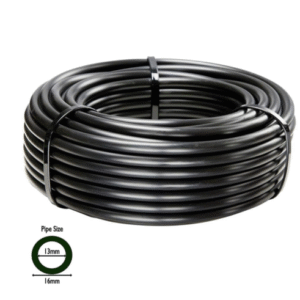 Irrigation Tube Hose 16mm (13mm ID) Black LDPE Water Pipe Rigid Garden 1m - 100m