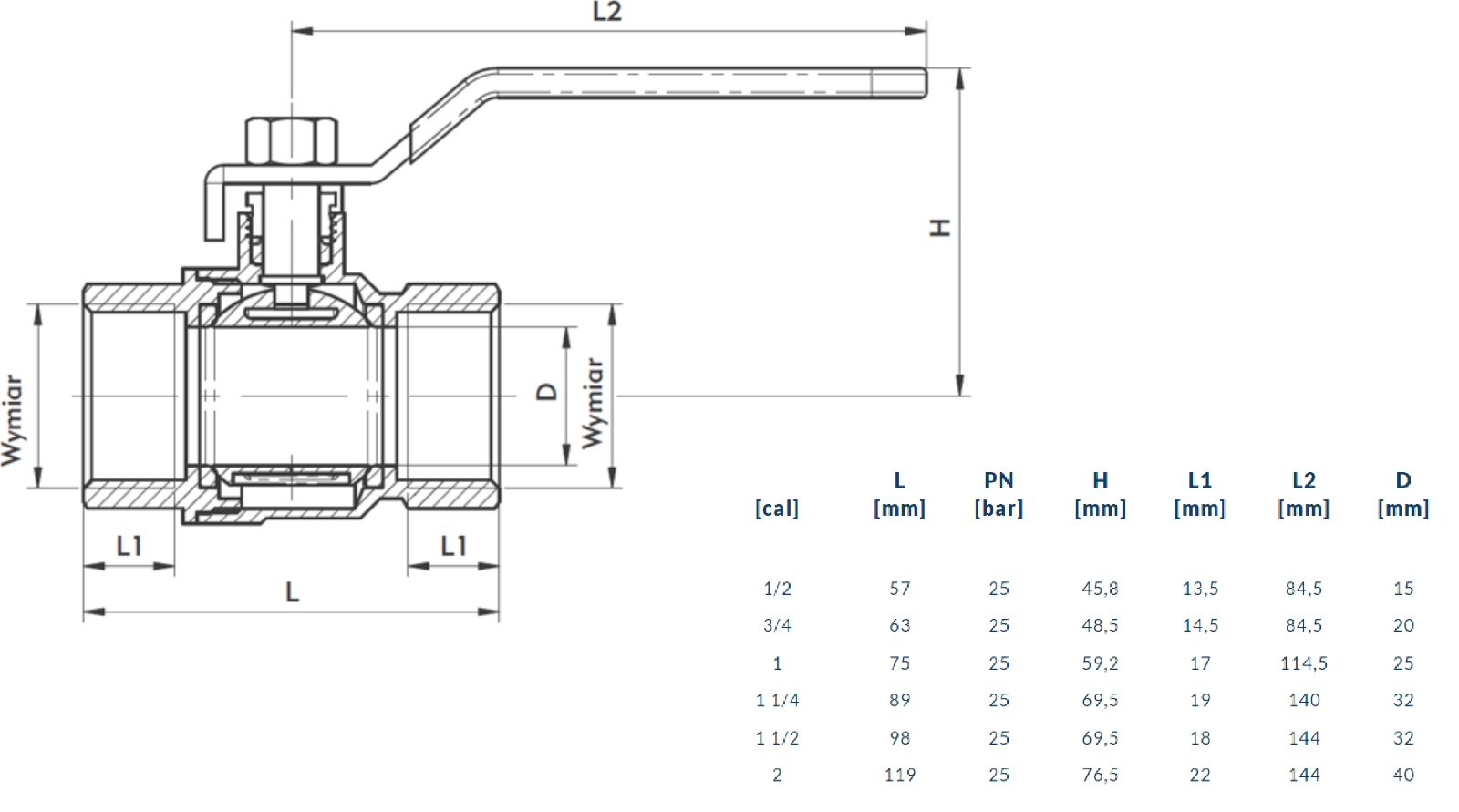 Ball Lever Valve Full Flow Ball Lever Valve BSP Pipe Thread M/F/ F/F 1/2 3/4 1" - Image 4