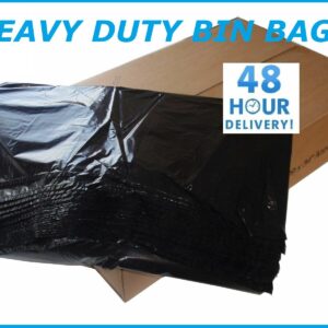 EXTRA STRONG HEAVY DUTY BLACK BIN LINERS RUBBISH BAGS WASTE REFUSE SACKS