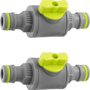 2 x 1/2" Garden Hose Pipe In line Tap Shut Off Valve Fitting Flow Connector